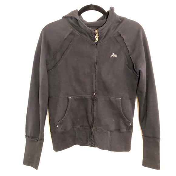 Joie Hoodie with Zipper in Black - Picture 2 of 9